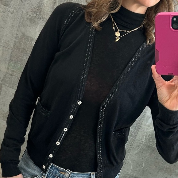 Paul Smith black linen/cotton cardigan M - Picture 7 of 7